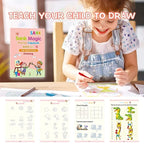 Pack of 4 Magic Practice Copybooks – Number Tracing & Calligraphy Fun for Preschoolers