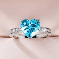 Blue Heart Diamond Metal Ring – Elegant. Dazzling. Timeless.