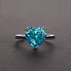 Blue Heart Diamond Metal Ring – Elegant. Dazzling. Timeless.